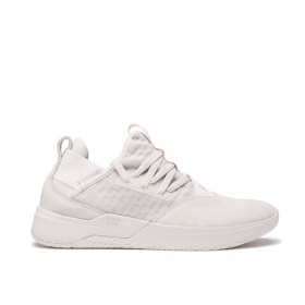 Supra Mens TITANIUM Low Top Shoes Off White/ Off White | US-16363